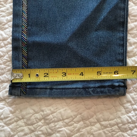 NWT DG2 5-pocket blue jeans with beaded tuxedo stripe—virtual stretch (16P) - Picture 14 of 16